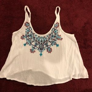 White beaded tank